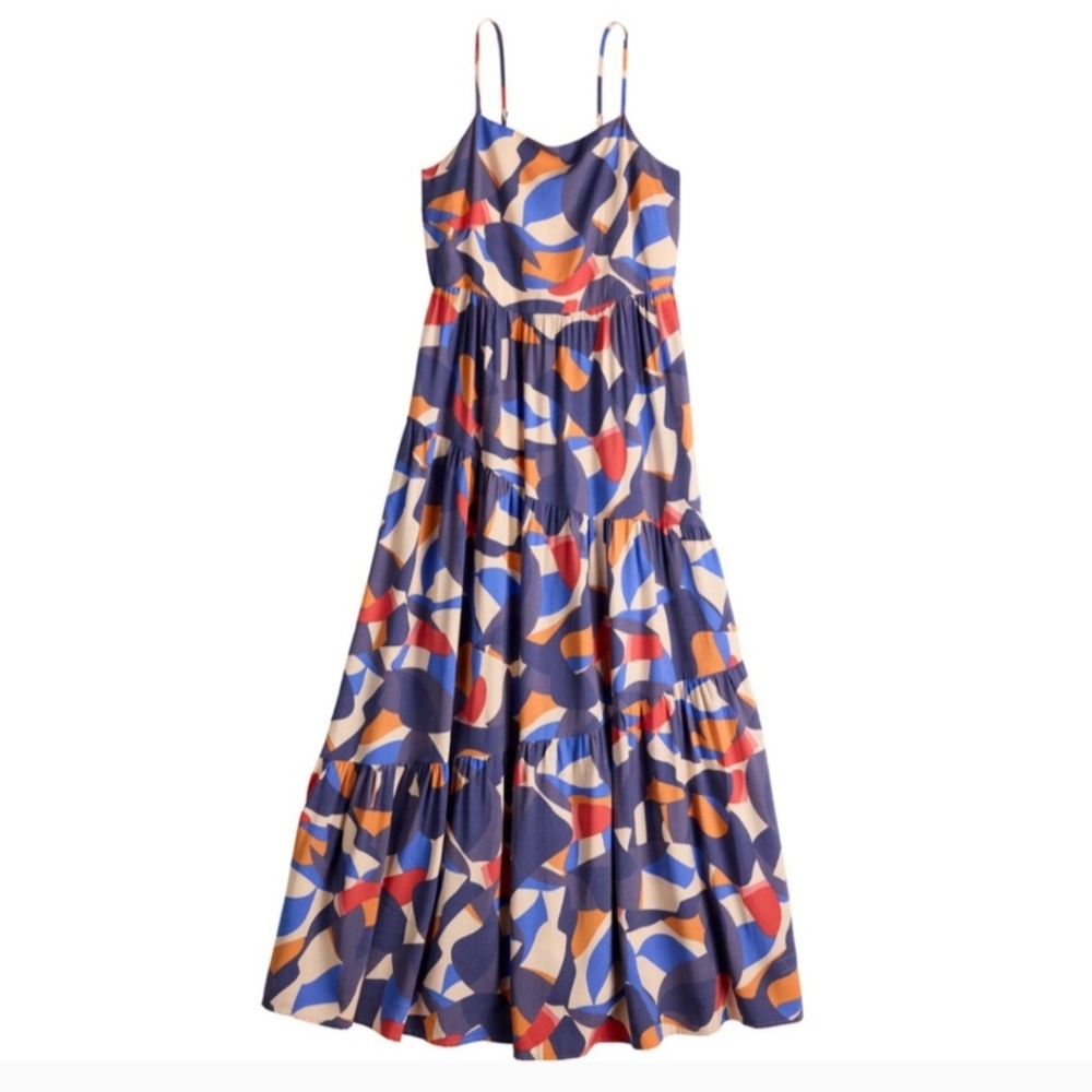Nine West Asymmetrical Tiered Maxi Dress